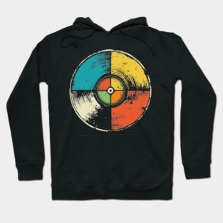 Retro Vinyl Record Pop Art | Music Lover Gift Hoodie