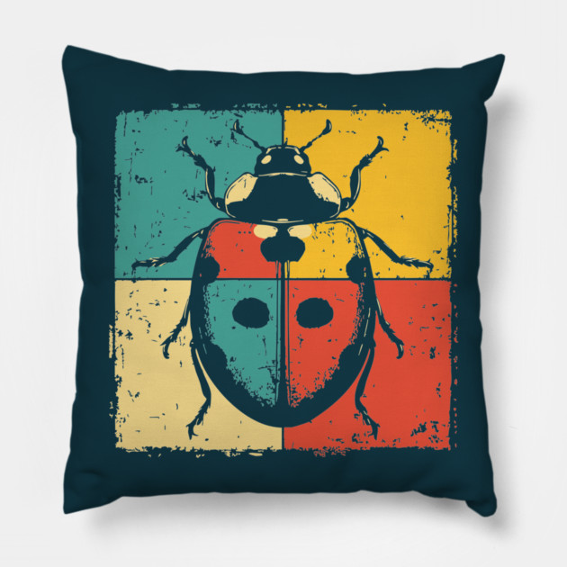 Graphic Ladybug Art | Pop Art Insect for Kids Pillow by TuncGK