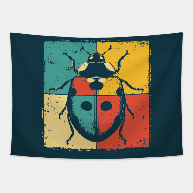 Graphic Ladybug Art | Pop Art Insect for Kids Tapestry by TuncGK