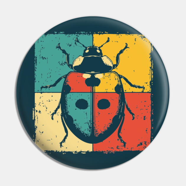 Graphic Ladybug Art | Pop Art Insect for Kids Pin by TuncGK