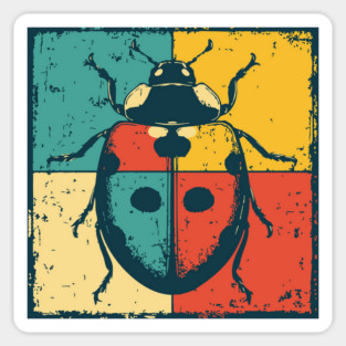 Graphic Ladybug Art | Pop Art Insect for Kids Sticker