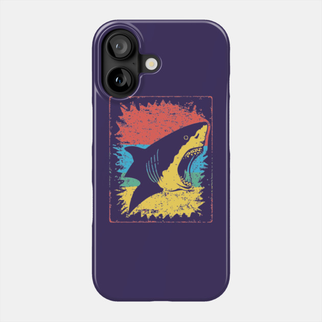 Great White Shark Pop Art | Cool Ocean Predator Phone Case by TuncGK