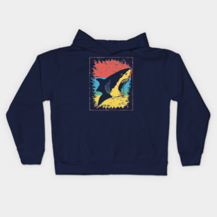 Great White Shark Pop Art | Cool Ocean Predator Kids Hoodie