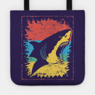 Great White Shark Pop Art | Cool Ocean Predator Tote