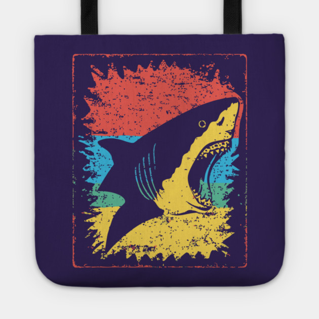 Great White Shark Pop Art | Cool Ocean Predator Tote by TuncGK