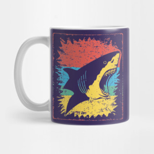 Great White Shark Pop Art | Cool Ocean Predator Mug