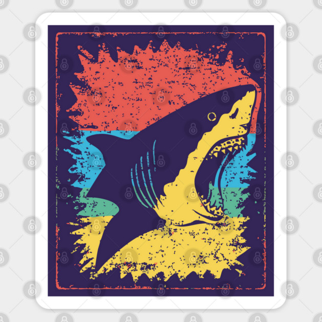 Great White Shark Pop Art | Cool Ocean Predator Sticker by TuncGK