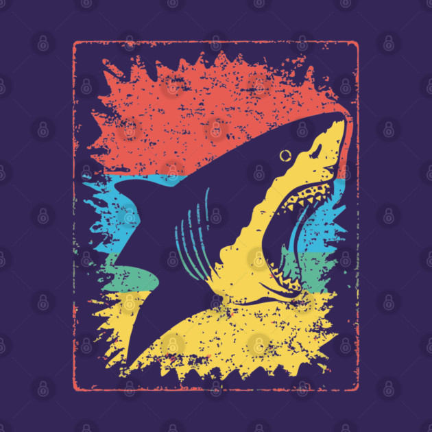 Great White Shark Pop Art | Cool Ocean Predator by TuncGK