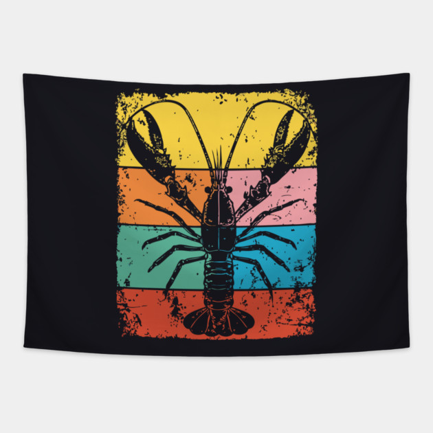 Colorful Mantis Shrimp Pop Art | Ocean Superpower Tapestry by TuncGK