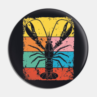 Colorful Mantis Shrimp Pop Art | Ocean Superpower Pin