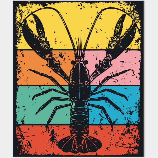 Colorful Mantis Shrimp Pop Art | Ocean Superpower Wall Art by TuncGK