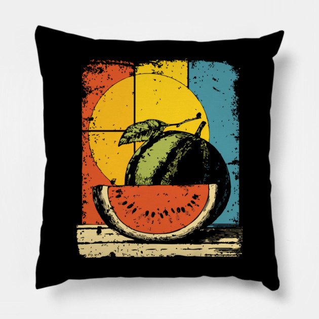 Funny Melon Gramophone | Surreal Pop Art for Kids Pillow by TuncGK