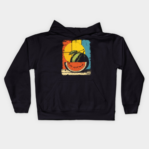 Funny Melon Gramophone | Surreal Pop Art for Kids Kids Hoodie by TuncGK