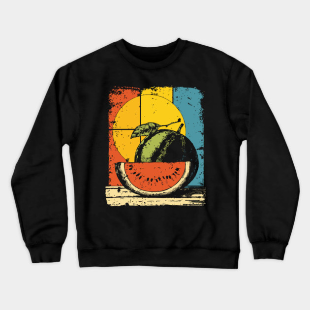 Funny Melon Gramophone | Surreal Pop Art for Kids Crewneck Sweatshirt by TuncGK