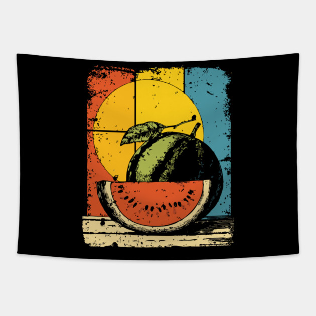 Funny Melon Gramophone | Surreal Pop Art for Kids Tapestry by TuncGK