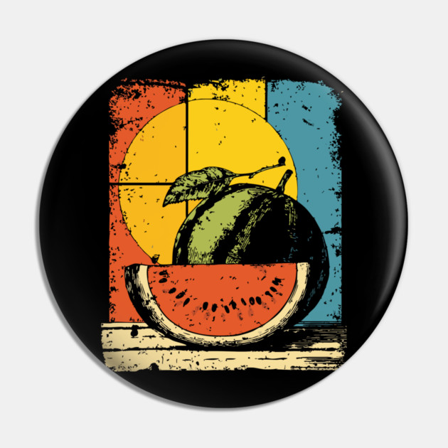 Funny Melon Gramophone | Surreal Pop Art for Kids Pin by TuncGK