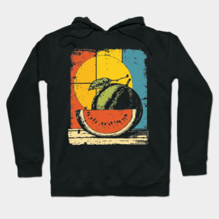 Funny Melon Gramophone | Surreal Pop Art for Kids Hoodie