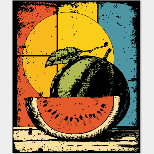 Funny Melon Gramophone | Surreal Pop Art for Kids Wall Art by TuncGK