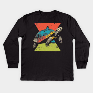 Colorful Tortoise Pop Art | Wise and Slow Animal Kids Long Sleeve T-Shirt
