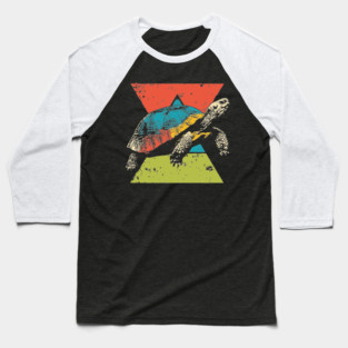 Colorful Tortoise Pop Art | Wise and Slow Animal Baseball T-Shirt