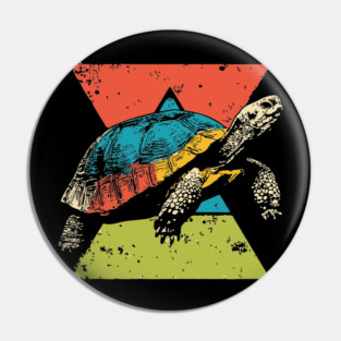 Colorful Tortoise Pop Art | Wise and Slow Animal Pin