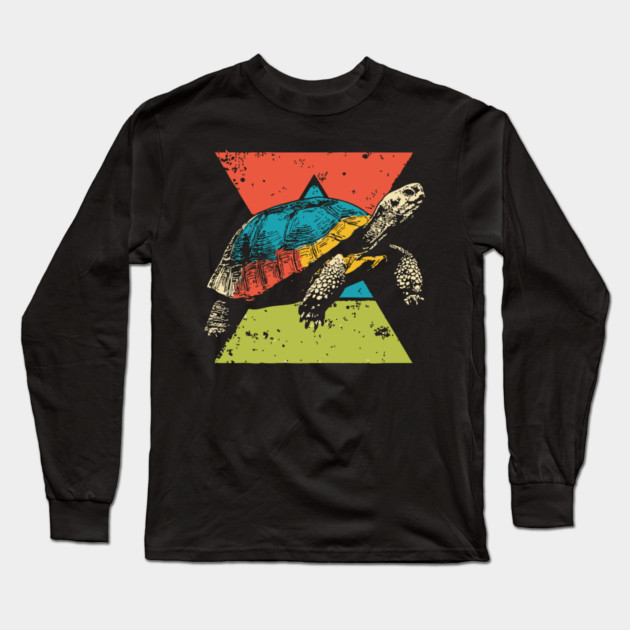 Colorful Tortoise Pop Art | Wise and Slow Animal Long Sleeve T-Shirt by TuncGK