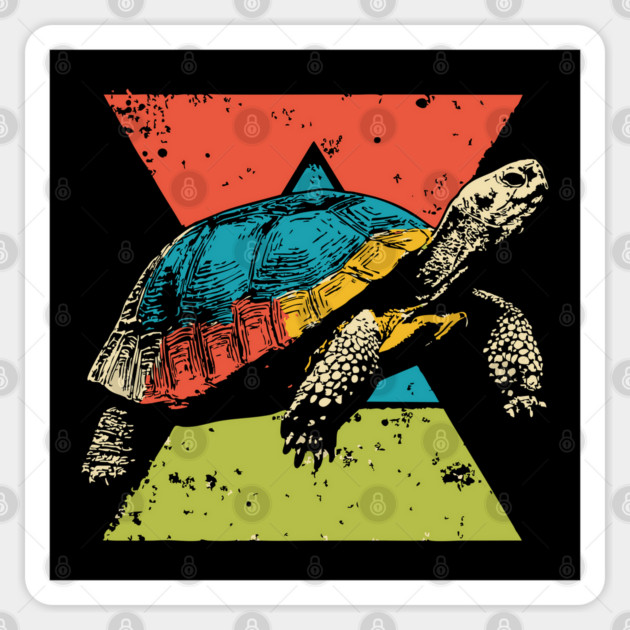 Colorful Tortoise Pop Art | Wise and Slow Animal Sticker by TuncGK