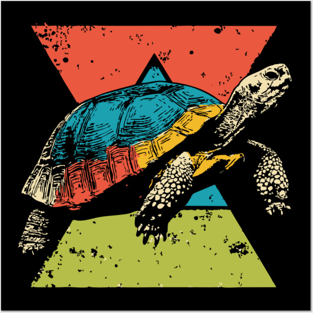 Colorful Tortoise Pop Art | Wise and Slow Animal Wall Art by TuncGK