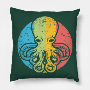 Octopus Leaf Nature Pop Art | Clever Ocean Design Pillow