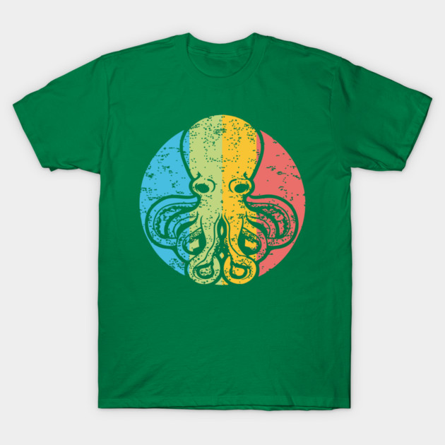 Octopus Leaf Nature Pop Art | Clever Ocean Design T-Shirt by TuncGK
