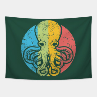 Octopus Leaf Nature Pop Art | Clever Ocean Design Tapestry