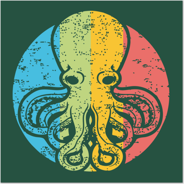 Octopus Leaf Nature Pop Art | Clever Ocean Design Wall Art by TuncGK