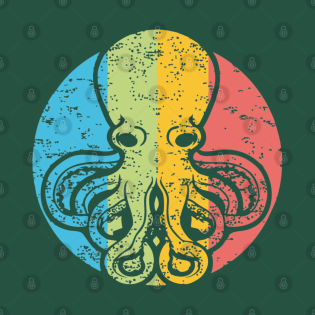 Octopus Leaf Nature Pop Art | Clever Ocean Design by TuncGK