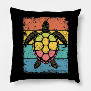 Sea Turtle Pop Art | Colorful Ocean Animal for Kids Pillow