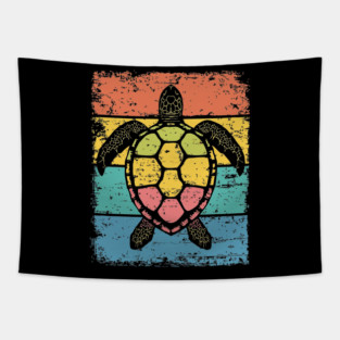 Sea Turtle Pop Art | Colorful Ocean Animal for Kids Tapestry