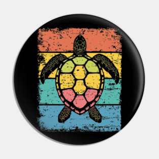 Sea Turtle Pop Art | Colorful Ocean Animal for Kids Pin