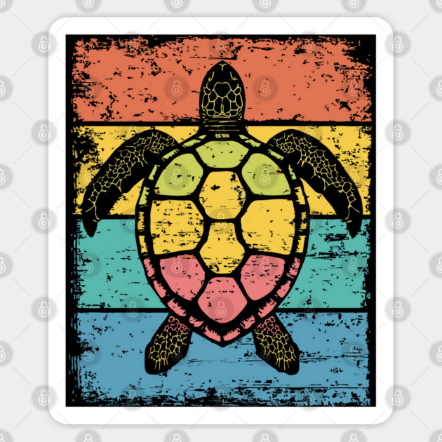 Sea Turtle Pop Art | Colorful Ocean Animal for Kids Sticker by TuncGK