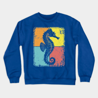 Cute Seahorse Pop Art | Magical Sea Creature Crewneck Sweatshirt