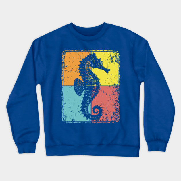 Cute Seahorse Pop Art | Magical Sea Creature Crewneck Sweatshirt by TuncGK