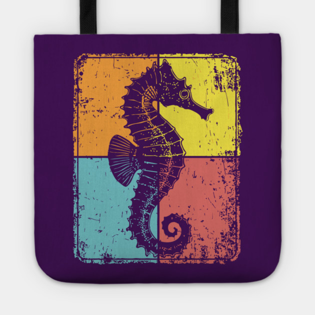 Cute Seahorse Pop Art | Magical Sea Creature Tote by TuncGK