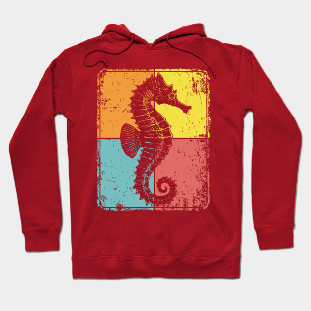 Cute Seahorse Pop Art | Magical Sea Creature Hoodie by TuncGK
