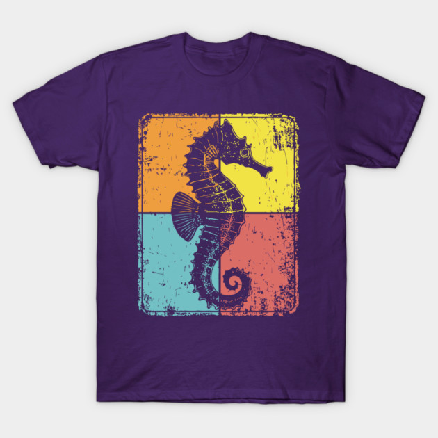 Cute Seahorse Pop Art | Magical Sea Creature T-Shirt by TuncGK