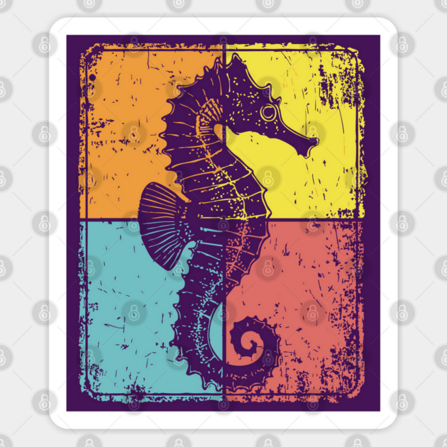 Cute Seahorse Pop Art | Magical Sea Creature Sticker by TuncGK