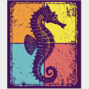 Cute Seahorse Pop Art | Magical Sea Creature Posters and Art