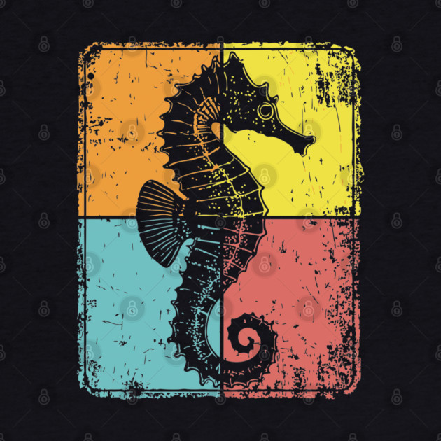 Cute Seahorse Pop Art | Magical Sea Creature by TuncGK