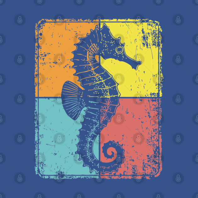 Cute Seahorse Pop Art | Magical Sea Creature by TuncGK