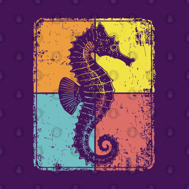 Cute Seahorse Pop Art | Magical Sea Creature by TuncGK