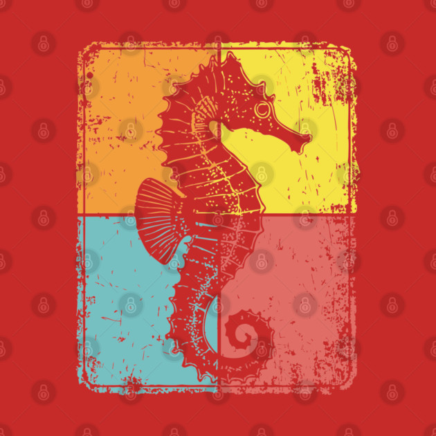 Cute Seahorse Pop Art | Magical Sea Creature by TuncGK