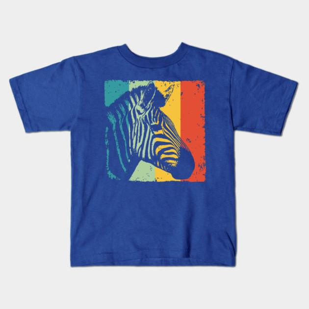 Colorful Zebra Pop Art | Safari Animal Print for Kids Kids T-Shirt by TuncGK