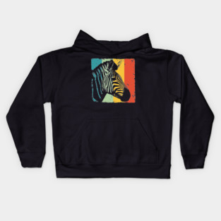 Colorful Zebra Pop Art | Safari Animal Print for Kids Kids Hoodie